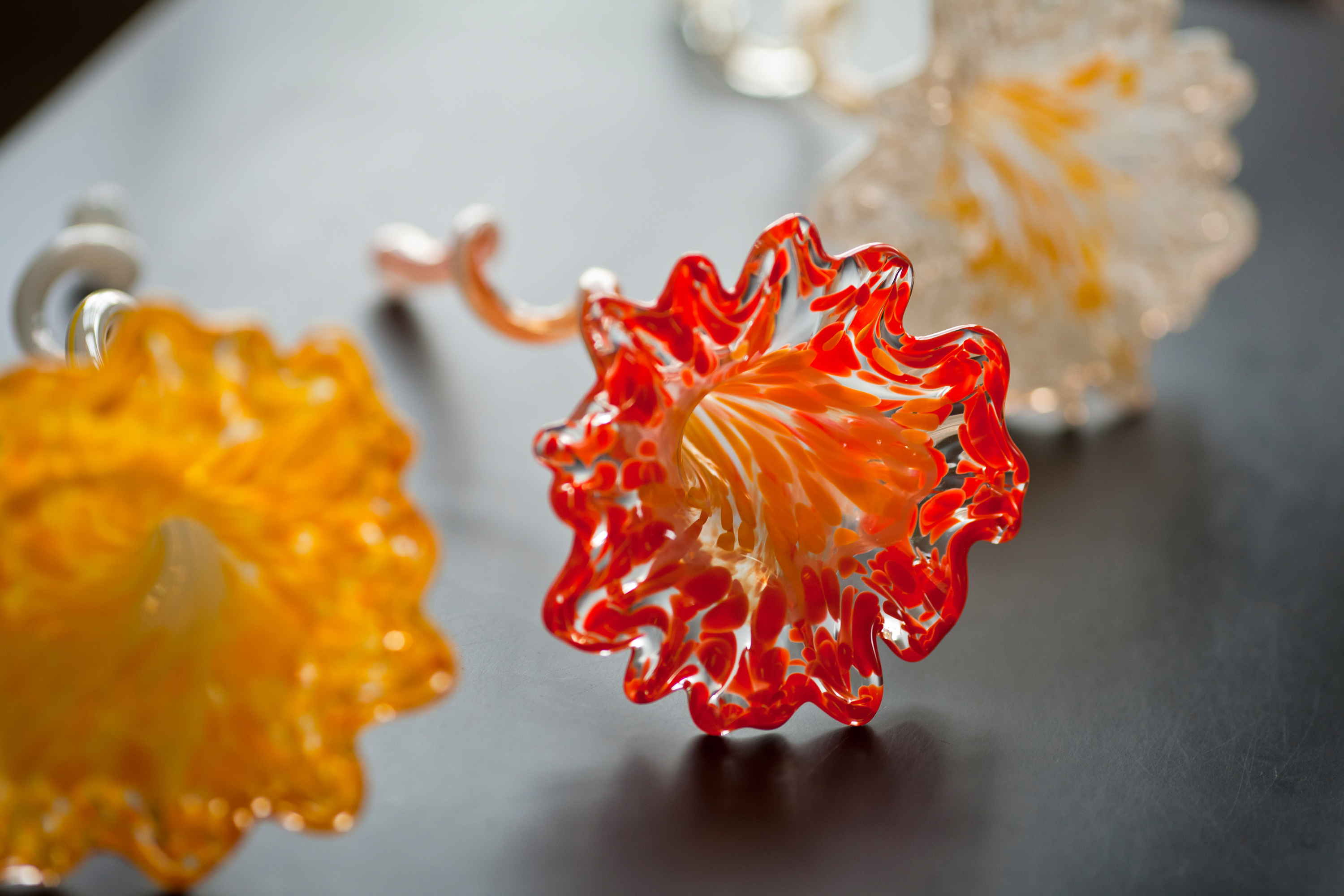 Glass flowers were one of the choices for the Make Your Own Glass experience